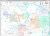 St. Charles Wall Map Premium Style